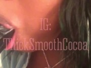 Bbw ebony deepthroating 10 inch dildo  Coco XOXO 12/16