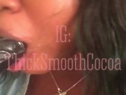 Bbw ebony deepthroating 10 inch dildo  Coco XOXO 16/16