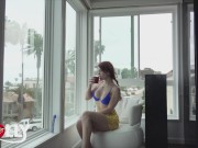 Glass Dildo by an open window 2/16