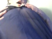 Busty Slut in Lingerie Plays with Pussy