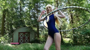 Chi From Chobits Hula Hooping