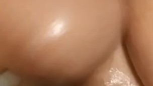 Washing my tits cx