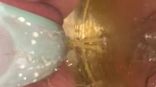Peeing thru panties 