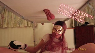 BallbustingStacy Punches Balls Trailer, FemDom Boxing Testicles Through Gloryhole Table!