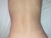 Skinny waist teen pawg takes black cock doggy style