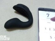 Remote control my vibrator in public place outdoor restaurant 1/16