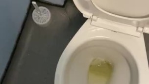 Having big piss at work toilets it gets very wet