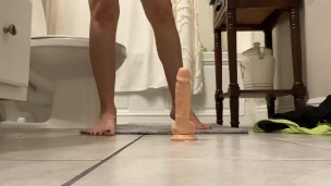 Riding my dildo for the first time in a while