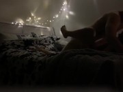 Younger guy shows chick with tattoos and blue hair a good time 13/16