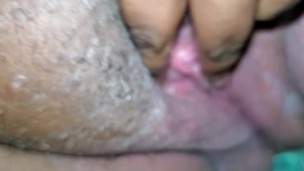 Puffy Cunt Gets Creamy On A Glass Dildo