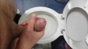 Moaning hard while flicking my dick and cumming