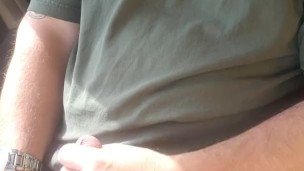 Jerking off in truck