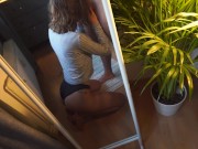 Horny Amateur Couple, intense POV fuck in front of Mirror | Homemade Love 3/16