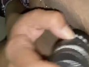 Early morning toying pussy with toys 
