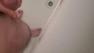 Big White Cock Jerking off in the Shower teaser