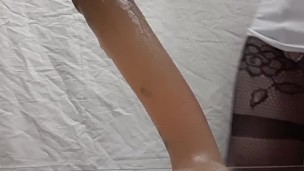 long dildo in sissy pussy