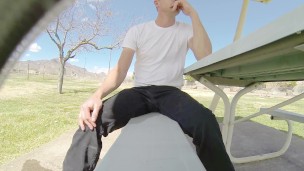 Pissing my black pants and white briefs at 4 public parks