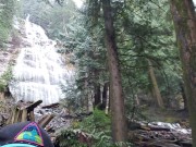 Rear View Ass Jiggle Piss By A Giant Waterfall 1/16