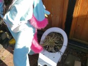 Nerdy Faery Pisses In Her Backyard Dressed As A Unicorn 13/16