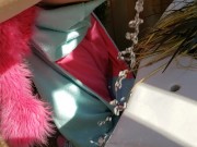 Nerdy Faery Pisses In Her Backyard Dressed As A Unicorn 8/16