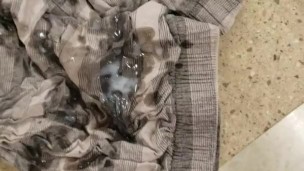 Big load in college laundry room underwear