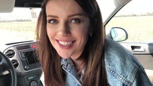 She loves to suck dick in the car and eat cum