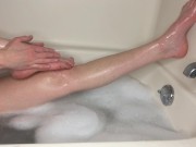 Myra takes a bath and shaves her legs. - ASMR