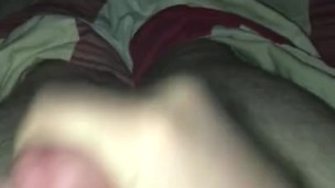 Jacking off and cumming before bed big dick 