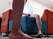 While the young man rests she climbs to fuck with his rich cock 1/16