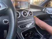 ALMOST CAUGHT - PUBLIC MASTURBATION EBONY IN CAR AT GAS STATION PT2