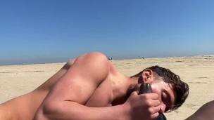 Naked Public Blowjob & Cumshot On The Nude Beach 
