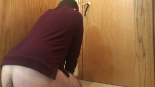 Slutty Soft Boy Fucks his Ass While Stuck at Home