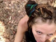 Tattooed girl has unexpected fuck in all holes while walking in the forest 5/16