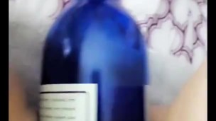 Bottle Stretching Hairy Ginger Pussy