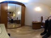 Harness and leather overknee boots fuck. 360 2D VR 1/16