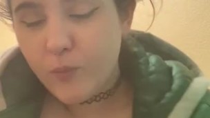 Shirtless Smoke Sesh with Red Head Slut
