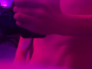 Mirror Fuckery And Tease While Vibin' in Magenta Light