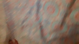 Tight pyssy wrapped around purple dildo