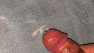 Teen Jerks Off With Lube Until He Cums
