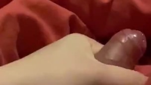 Stroking My hard horny cock with big cumshot at the end