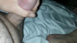 Masturbating with my thick cock