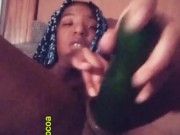 Masterbation with cucumber  - Screenshot 14 of 16 - Ebony Milf