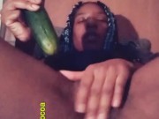Masterbation with cucumber  - Screenshot 3 of 16 - Close Up Pussy