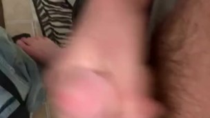 Homemade Teen me jacking hard dick before shower