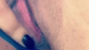 Big natural tits and soaking wet pussy finger play 