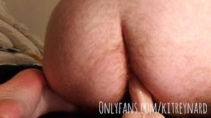 Trans Guy Rides his Dildo in his Ass