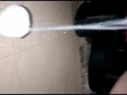 big ebony piss glass overflow