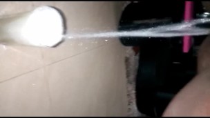 big ebony piss glass overflow