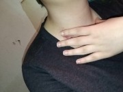Kitten Plays With Her Neck After Sex