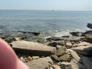 Back to Public Beach Sex in April with much cum on Boobs 4K 3/16